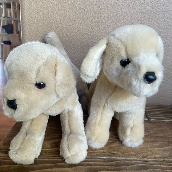 Douglas Spankie The Yellow lab Olush Dogs set of 2! - Picture 1 of 14